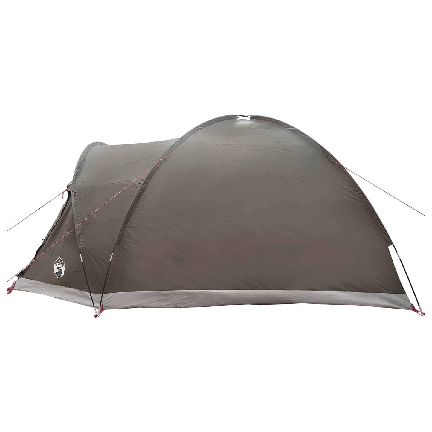 vidaXL Cabin Tent with Roof Brown grey 4-Person Polyester and Steel
