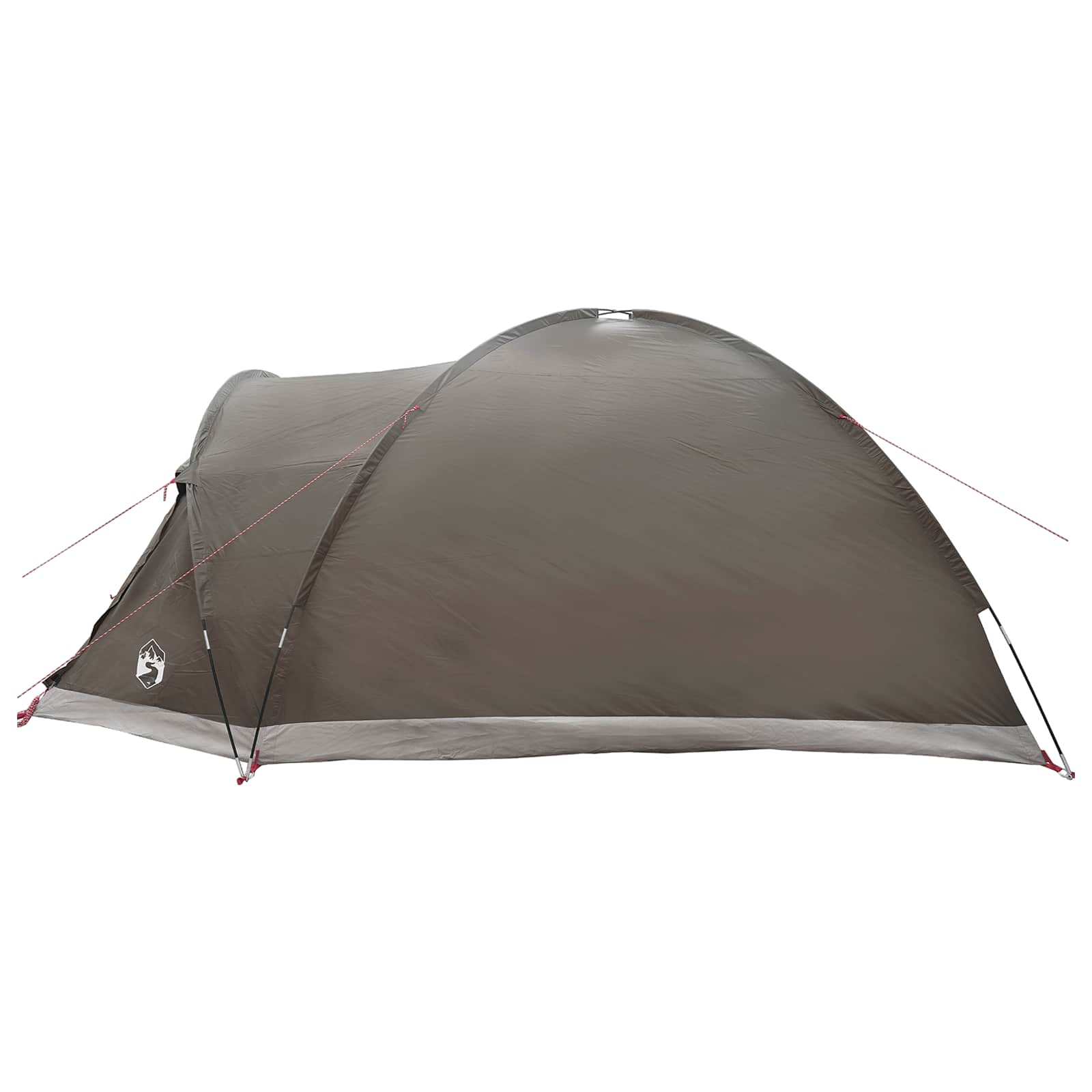 vidaXL Cabin Tent with Roof Brown grey 6-Person Polyester and Steel