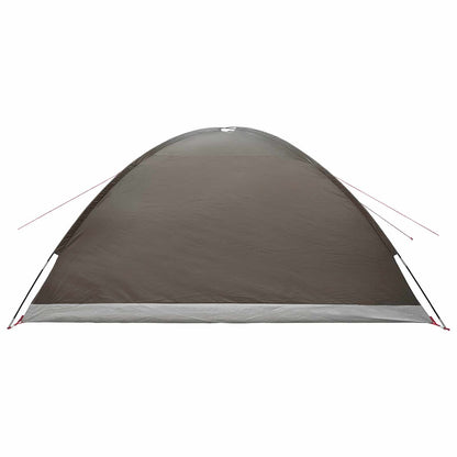 vidaXL Cabin Tent with Roof Brown grey 8-Person Polyester and Steel - 41670
