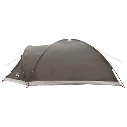 vidaXL Cabin Tent with Roof Brown grey 8-Person Polyester and Steel - 41670