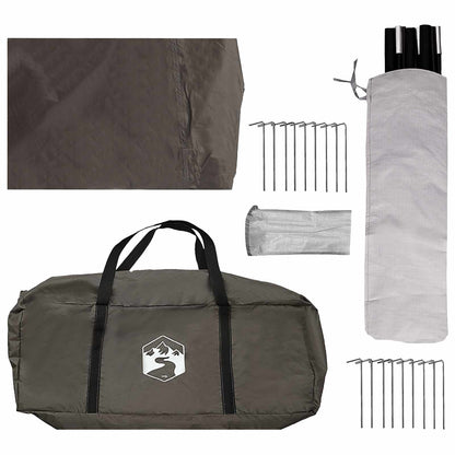 vidaXL Family Tent Brown grey 450 x 400 x 265 cm Polyester and Steel