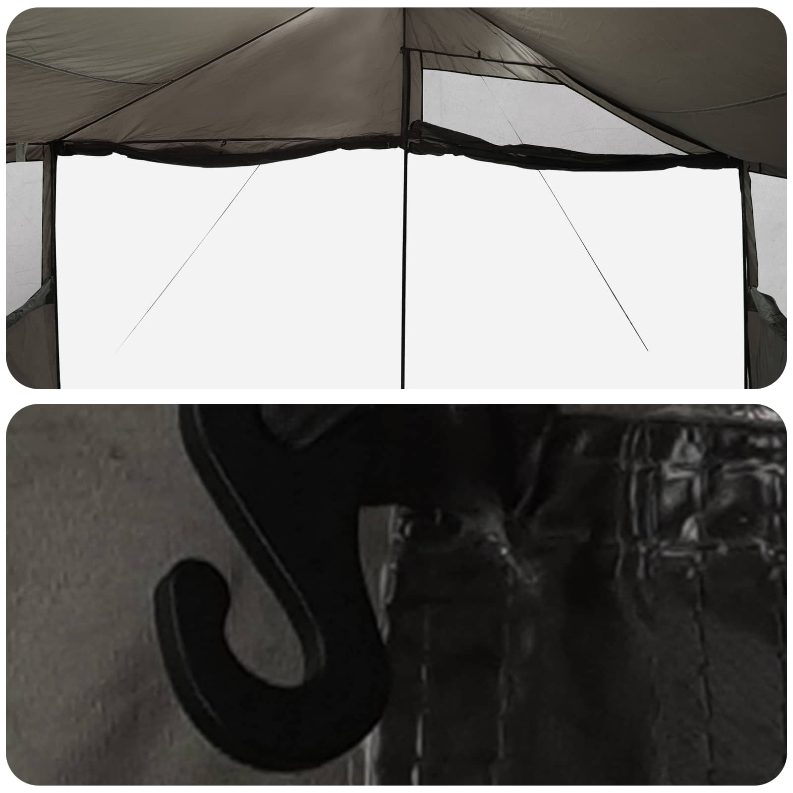 vidaXL Family Tent Brown grey 450 x 400 x 265 cm Polyester and Steel