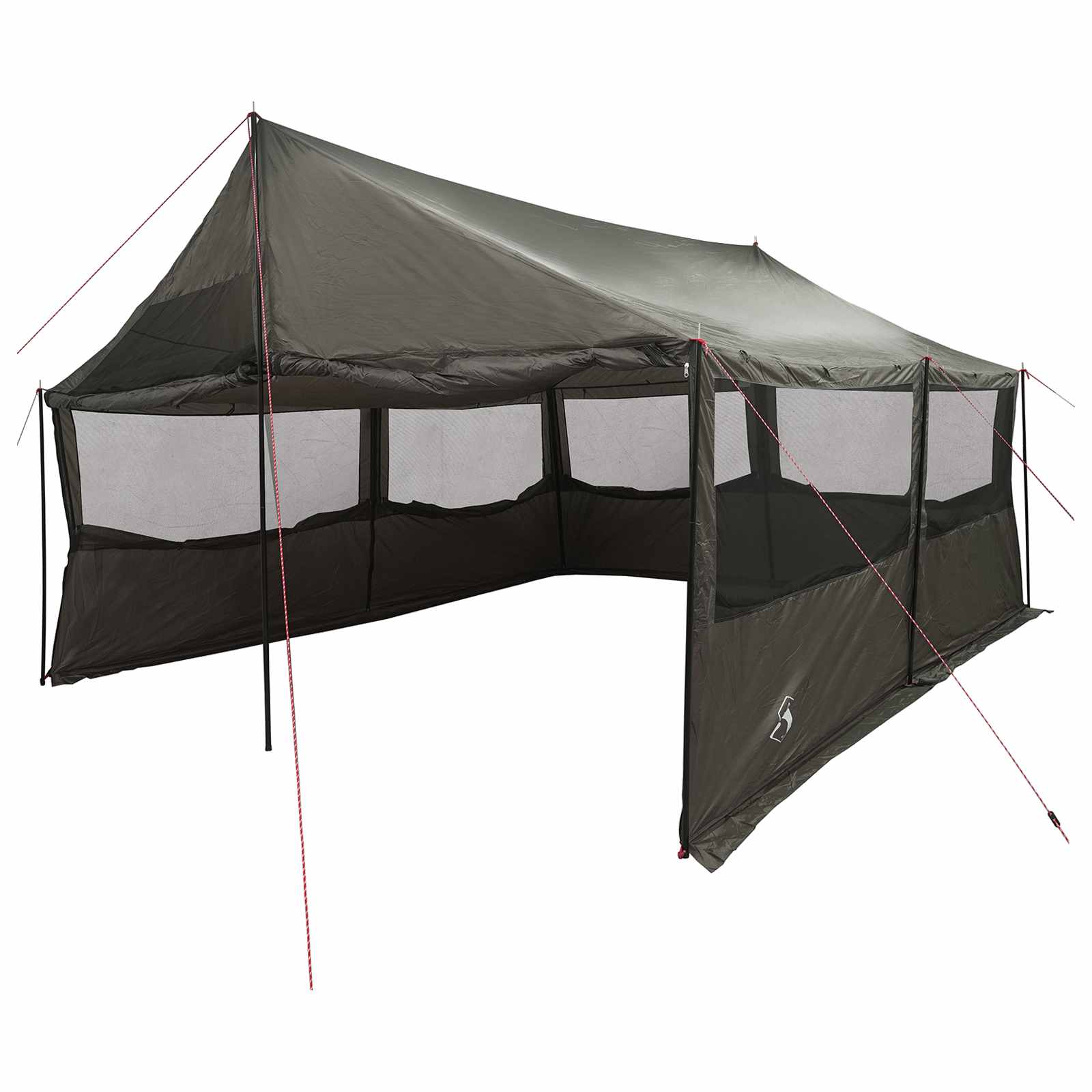 vidaXL Family Tent Brown grey 450 x 400 x 265 cm Polyester and Steel