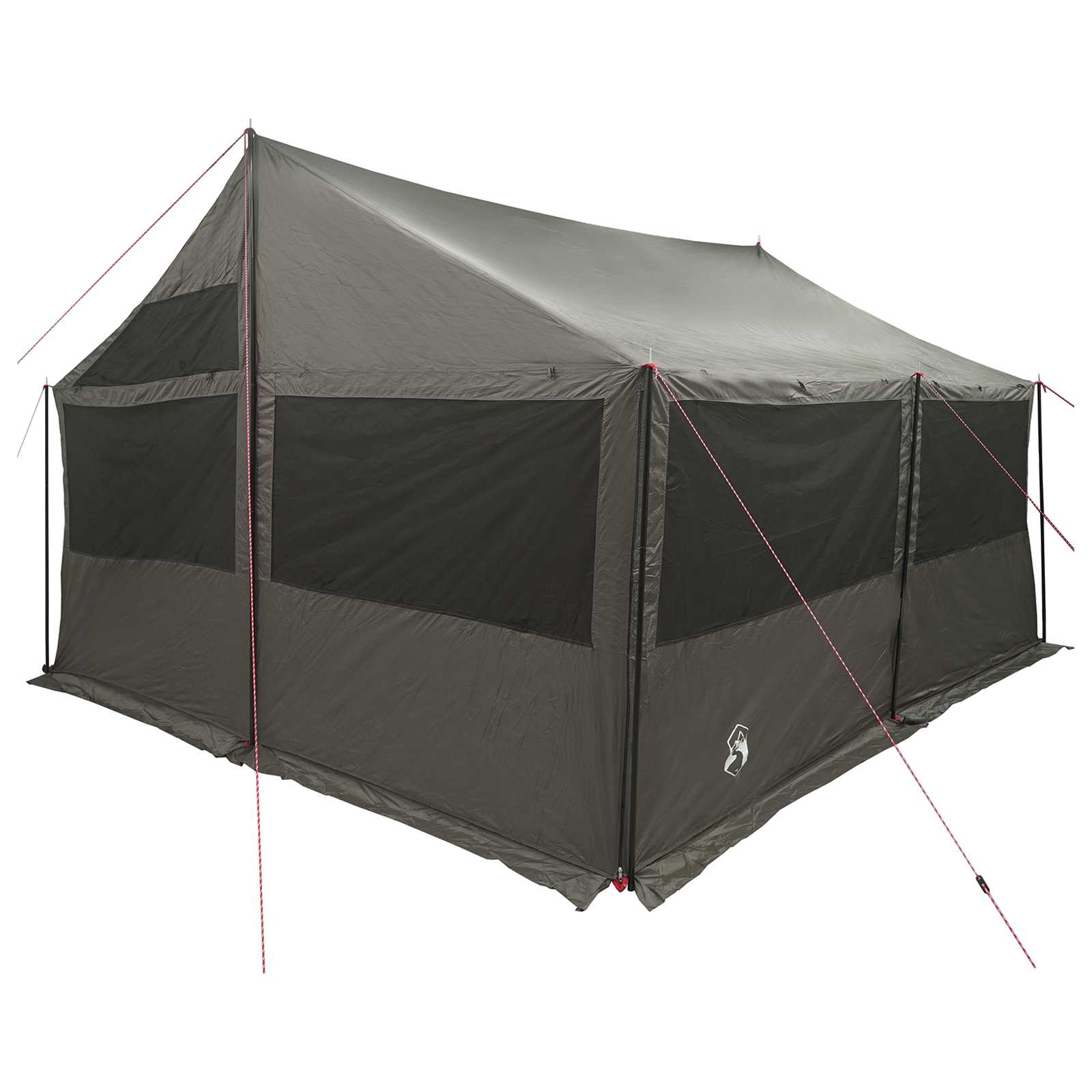vidaXL Family Tent Brown grey 450 x 400 x 265 cm Polyester and Steel