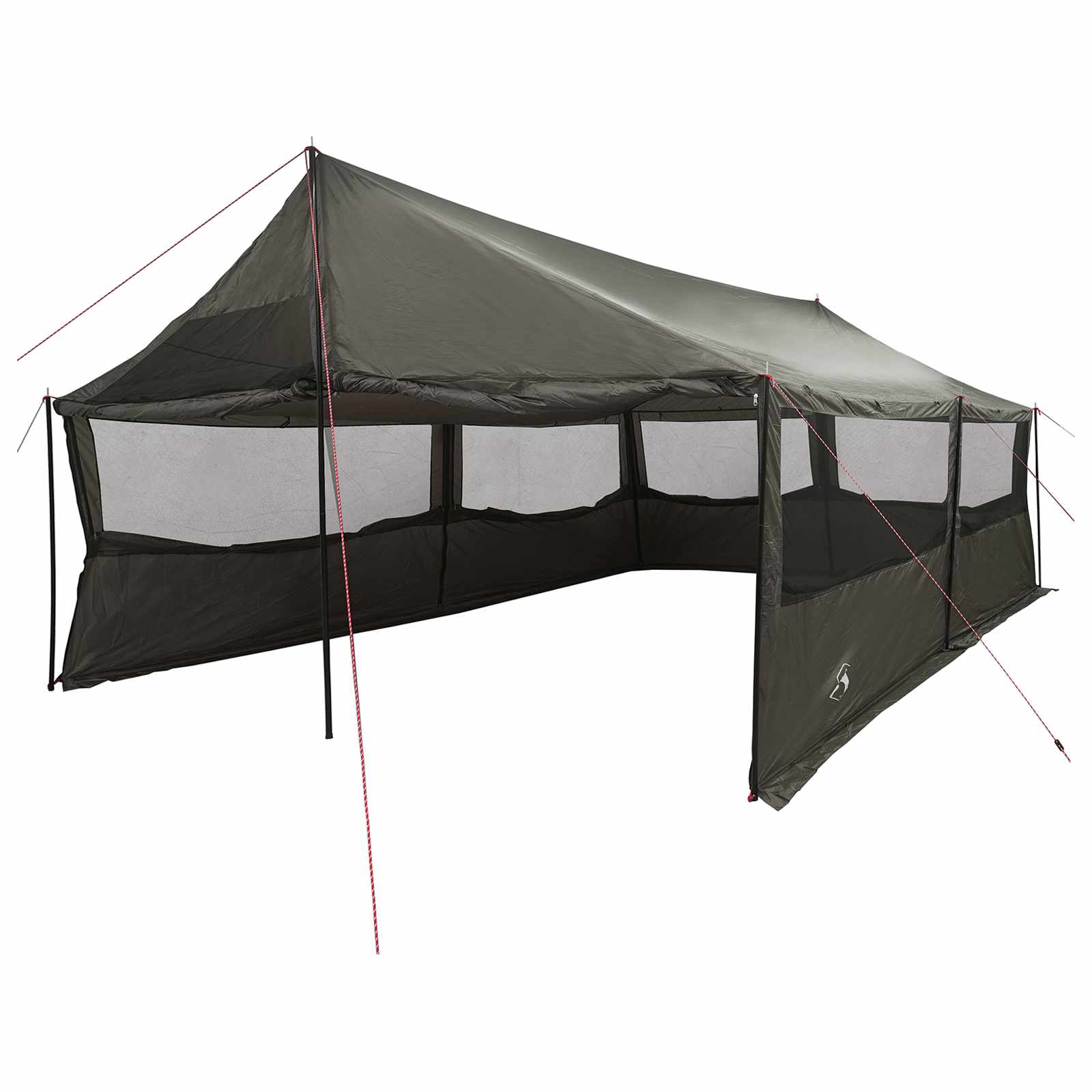 vidaXL Family Tent Brown grey 600 x 400 x 268 cm Polyester and Steel