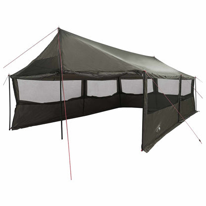 vidaXL Family Tent Brown grey 600 x 400 x 268 cm Polyester and Steel