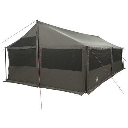 vidaXL Family Tent Brown grey 600 x 400 x 268 cm Polyester and Steel