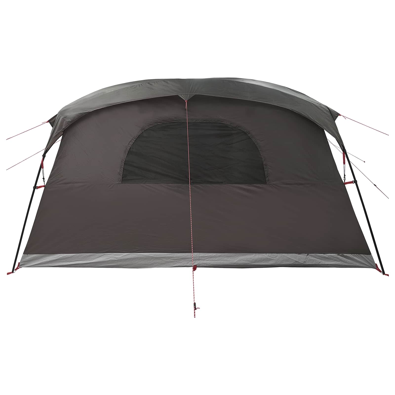 vidaXL Tunnel Tent 10-Person Brown Grey Polyester and Steel - 366 x 244 x 198 cm