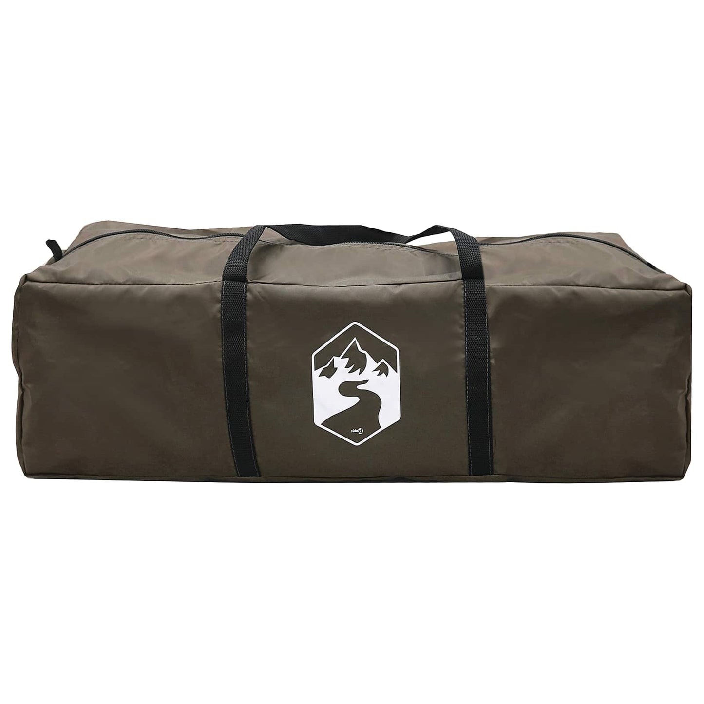 vidaXL Tunnel Tent Brown Grey 427 x 305 x 205 cm Polyester and Steel