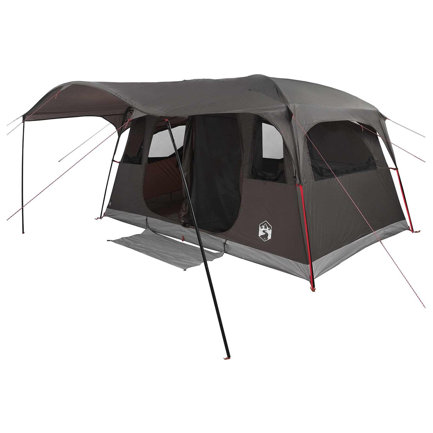 vidaXL Tunnel Tent Brown Grey 427 x 305 x 205 cm Polyester and Steel