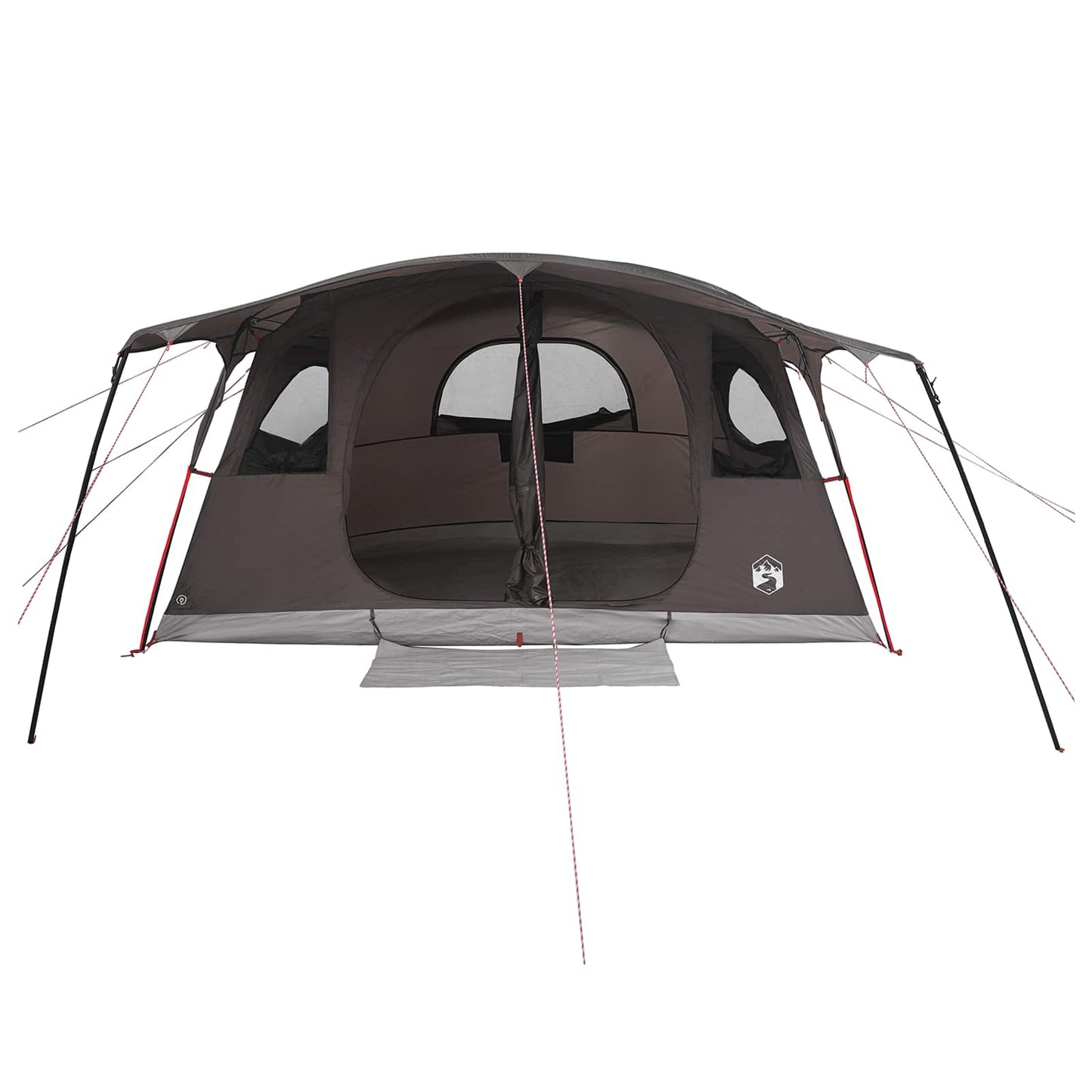 vidaXL Tunnel Tent Brown Grey 427 x 305 x 205 cm Polyester and Steel