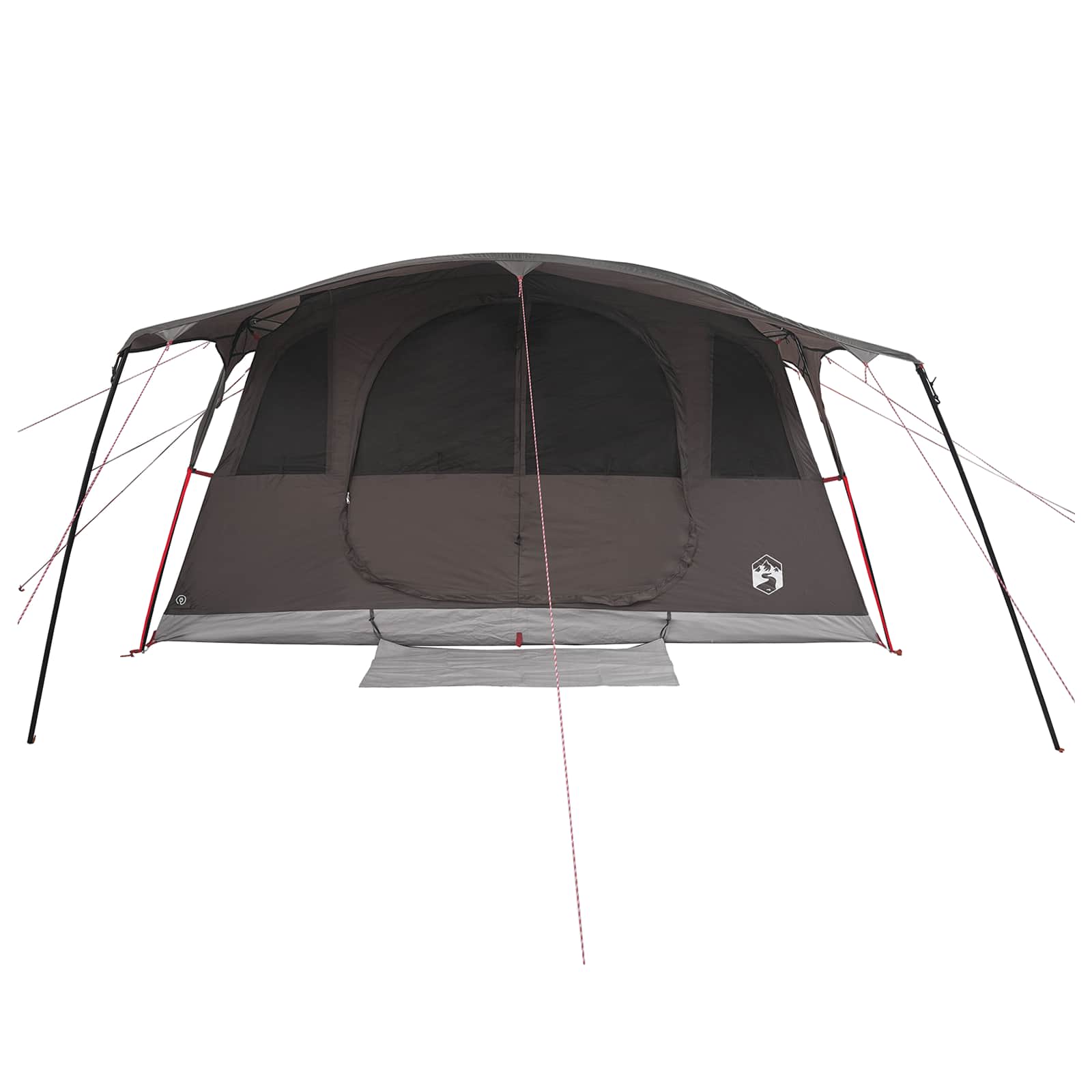 vidaXL Tunnel Tent Brown Grey 427 x 305 x 205 cm Polyester and Steel