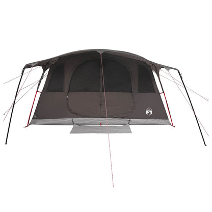 vidaXL Tunnel Tent Brown Grey 427 x 305 x 205 cm Polyester and Steel