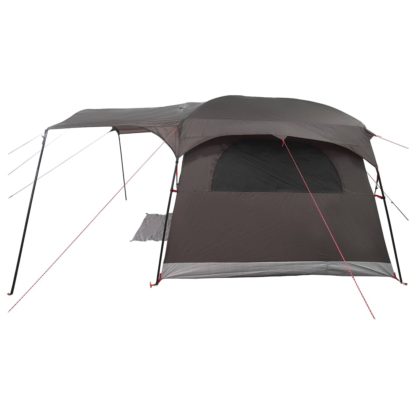 vidaXL Tunnel Tent Brown Grey 427 x 305 x 205 cm Polyester and Steel