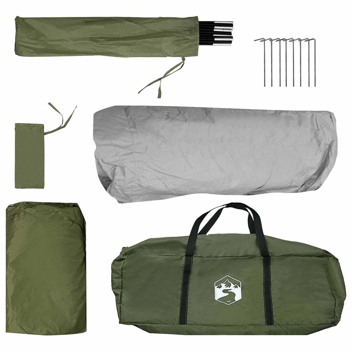 vidaXL Instant Tent Olive Green 305 x 215 x 140 cm Polyester and Steel