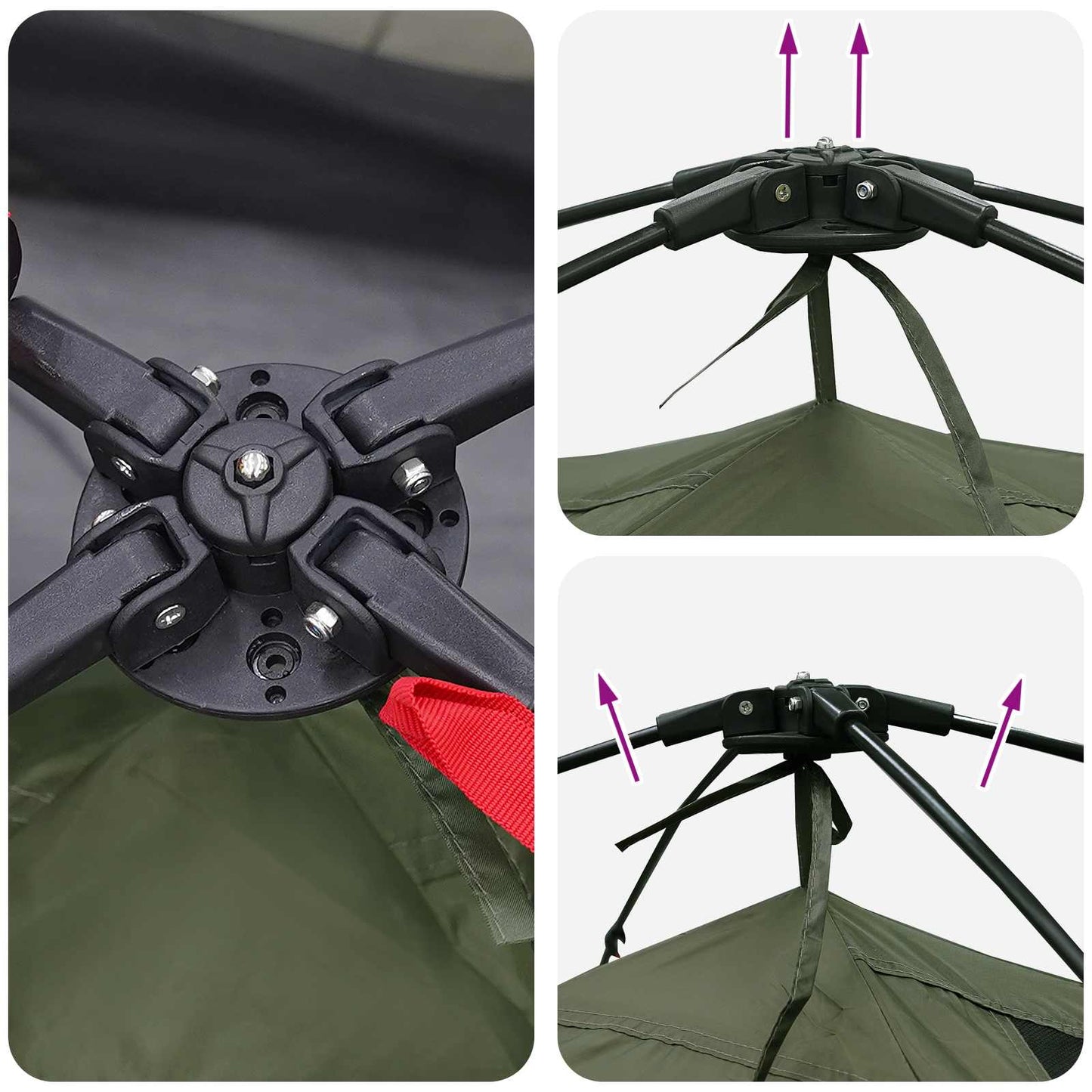 vidaXL Instant Tent Olive Green 305 x 215 x 140 cm Polyester and Steel