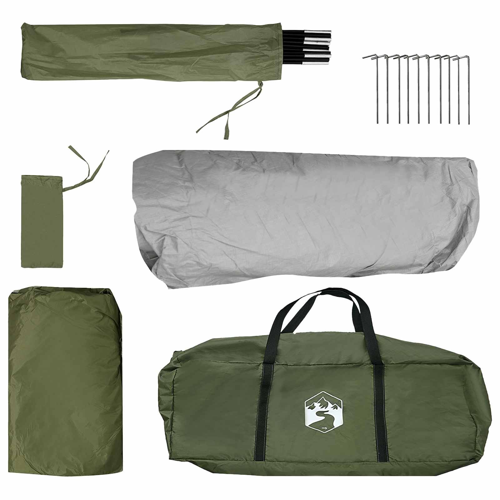 vidaXL Instant Tent Olive Green 305 x 275 x 190 cm Polyester and Steel