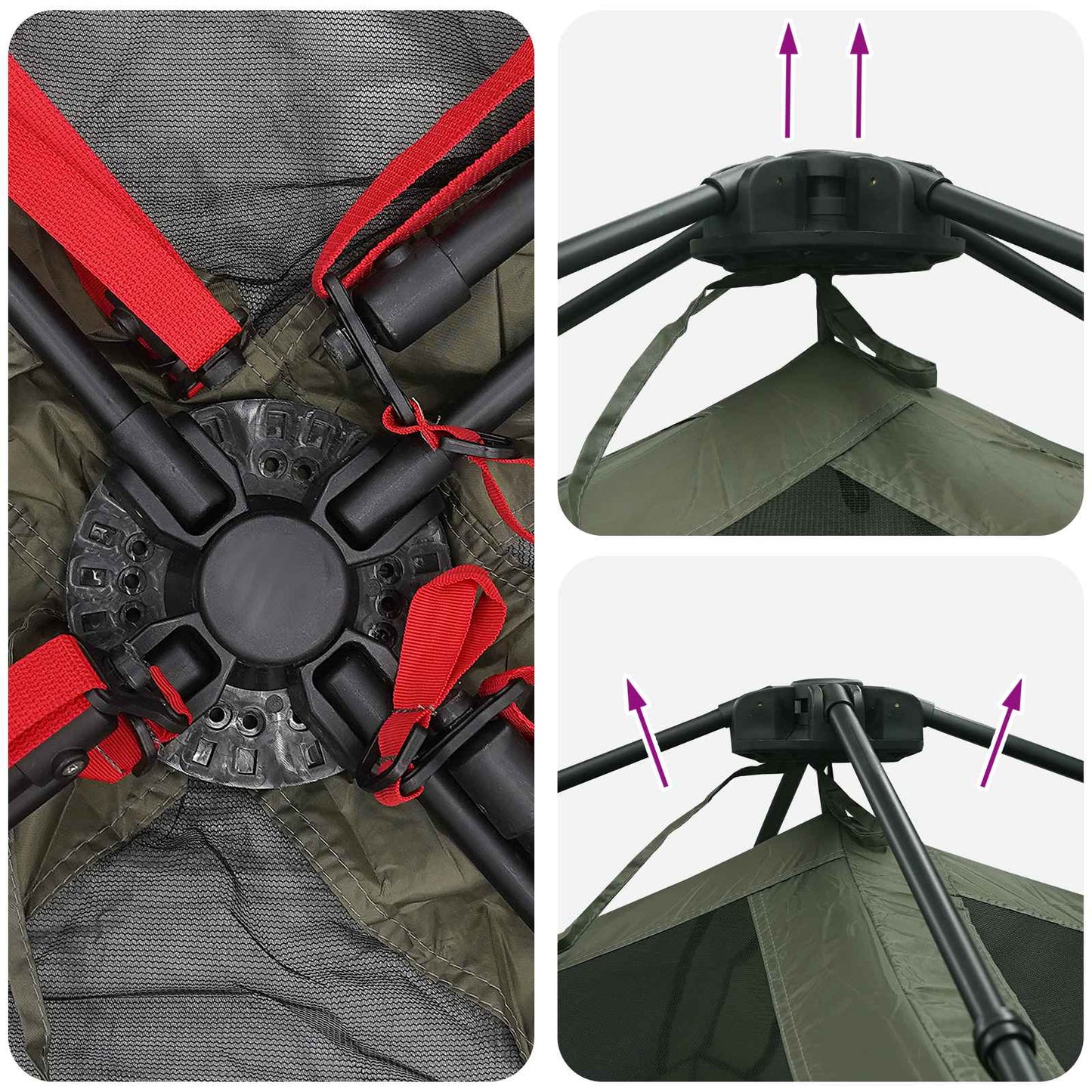 vidaXL Instant Tent Olive Green 305 x 275 x 190 cm Polyester and Steel