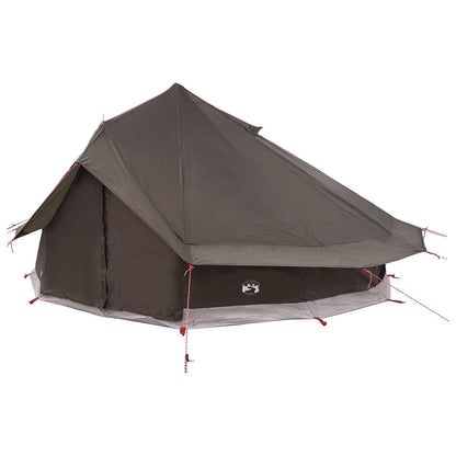 vidaXL Tipi Tent 18-Person Brown Grey Polyester and Steel - 700 x 700 x 395 cm