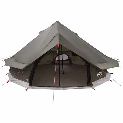 vidaXL Tipi Tent 18-Person Brown Grey Polyester and Steel - 700 x 700 x 395 cm
