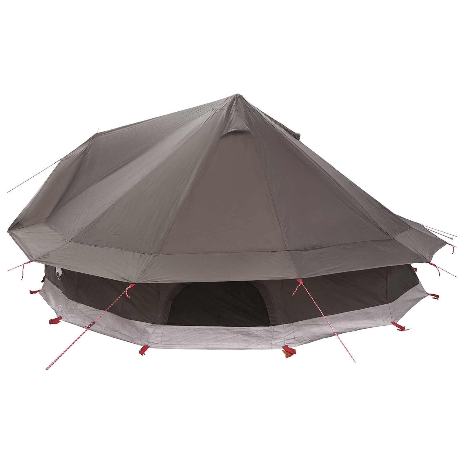vidaXL Tipi Tent 20-Person Brown Grey Polyester and Steel - 800 x 800 x 430 cm