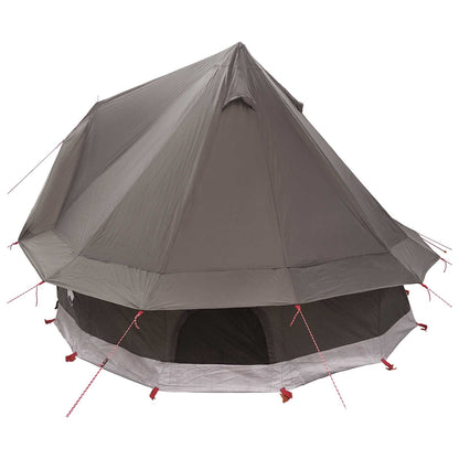 vidaXL Tipi Tent 4-Person Brown Grey Polyester and Steel - 250 x 250 cm