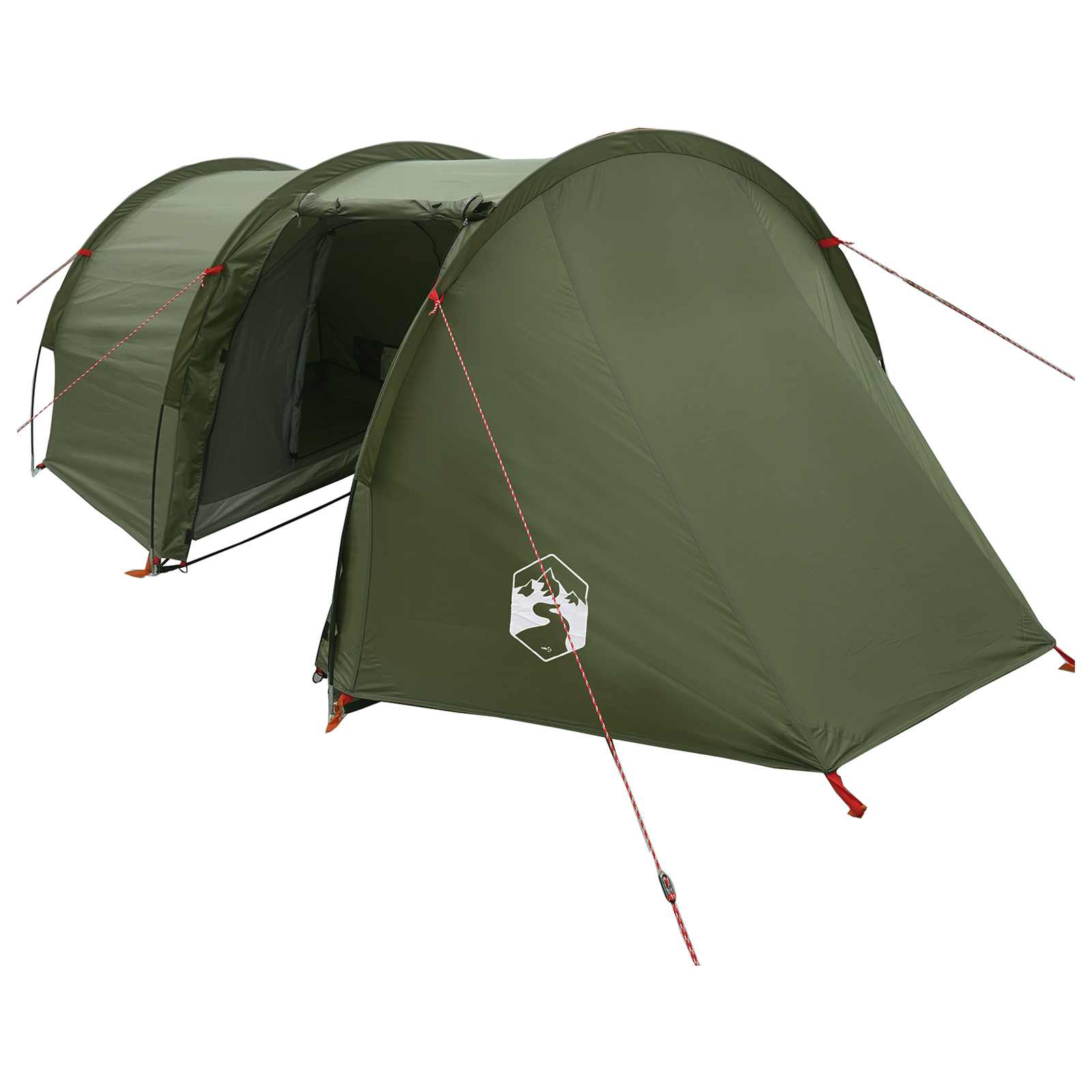 vidaXL Tunnel Tent 410 x 175 x 105 cm Olive Green Polyester and Steel
