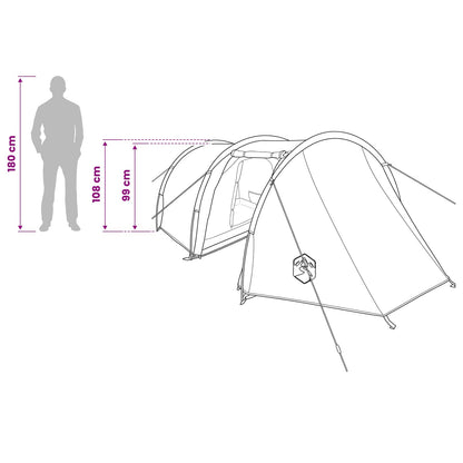 vidaXL Tunnel Tent 410 x 175 x 105 cm Olive Green Polyester and Steel