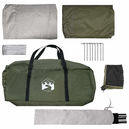 vidaXL Cabin Tent Olive Green 244 x 213 x 183 cm Polyester and Steel
