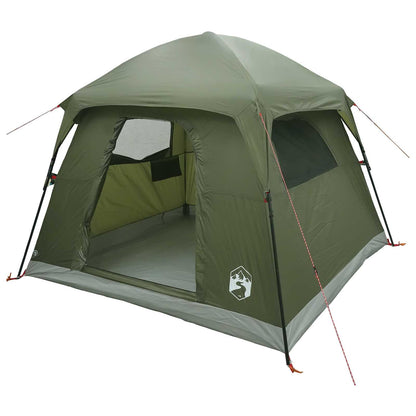 vidaXL Cabin Tent Olive Green 244 x 213 x 183 cm Polyester and Steel