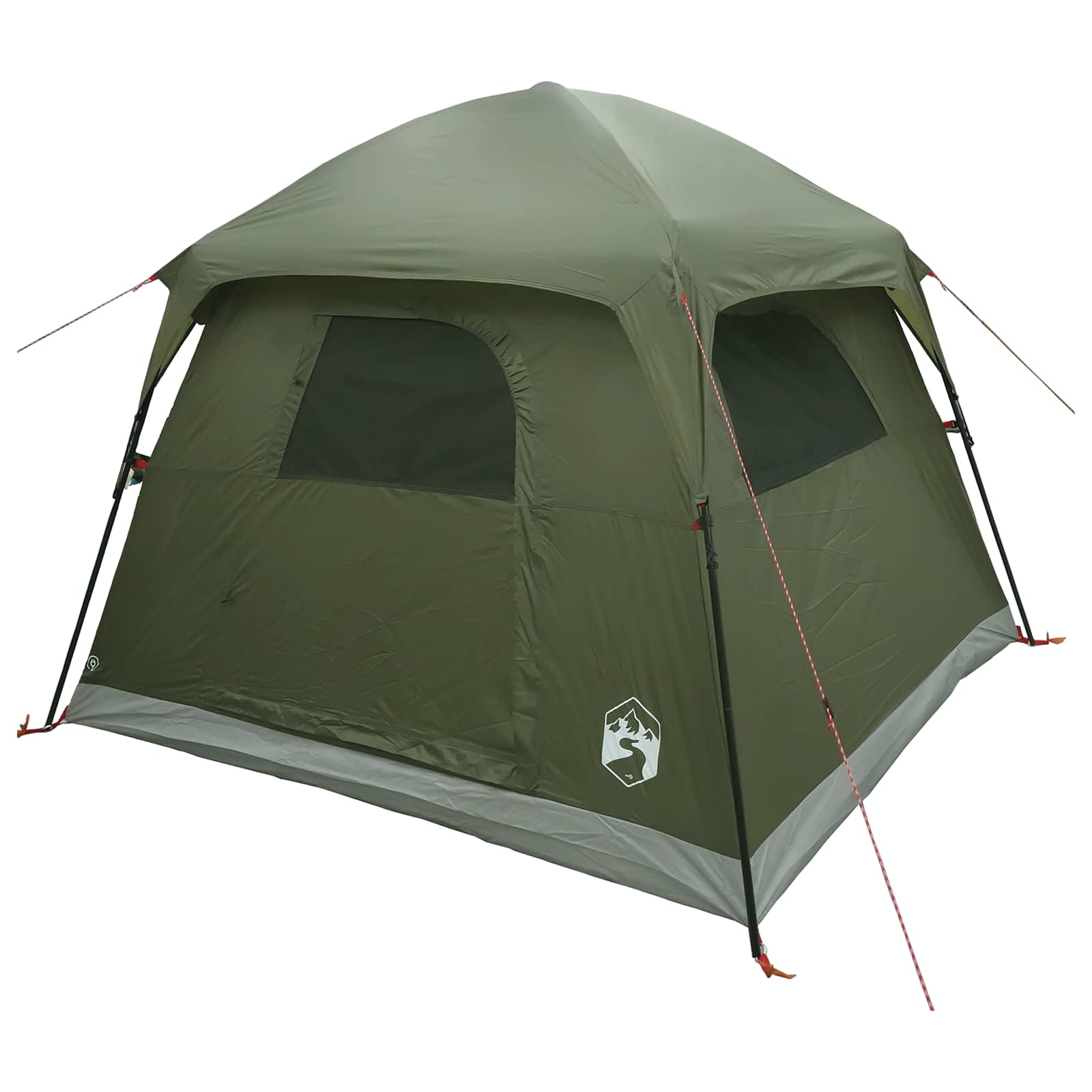 vidaXL Cabin Tent Olive Green 244 x 213 x 183 cm Polyester and Steel