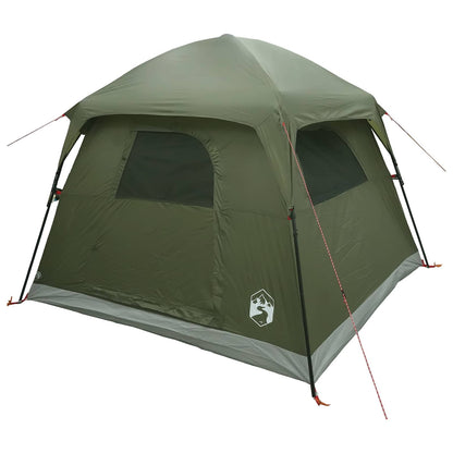 vidaXL Cabin Tent Olive Green 244 x 213 x 183 cm Polyester and Steel