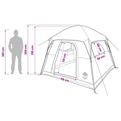 vidaXL Cabin Tent Olive Green 244 x 213 x 183 cm Polyester and Steel