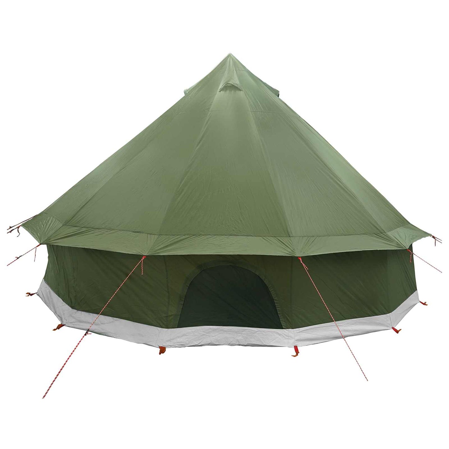 vidaXL Tipi Tent 6-Person Olive Green Polyester and Steel - 300 x 300 x 200 cm