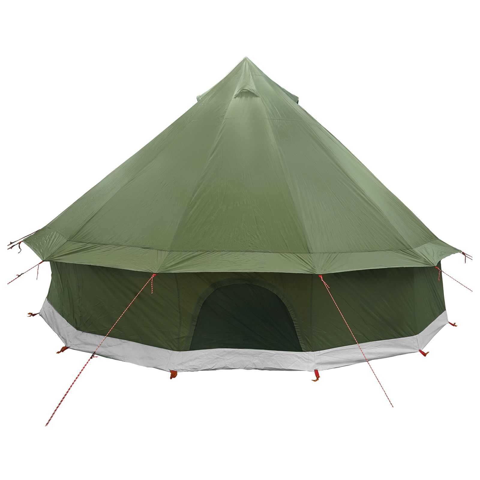 vidaXL Tipi Tent 6-Person Olive Green Polyester and Steel - 300 x 300 x 200 cm