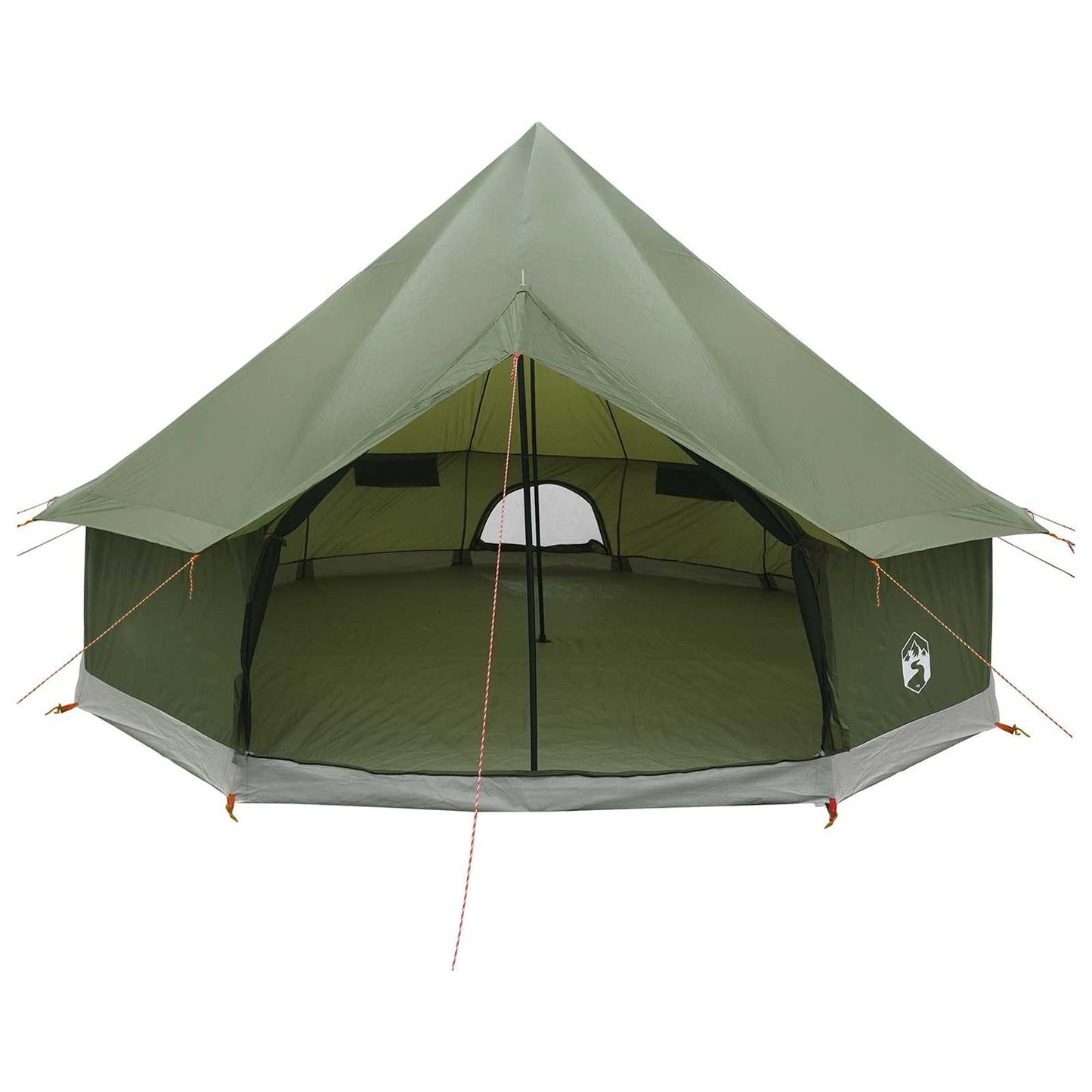vidaXL Tipi Tent 6-Person Olive Green Polyester and Steel - 300 x 300 x 200 cm