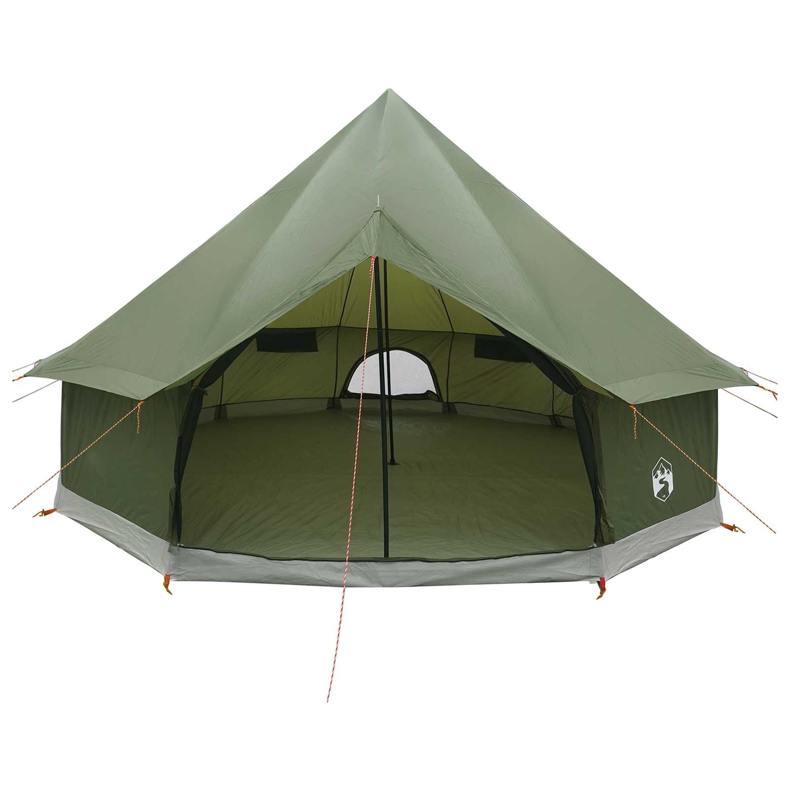 vidaXL Tipi Tent 6-Person Olive Green Polyester and Steel - 300 x 300 x 200 cm