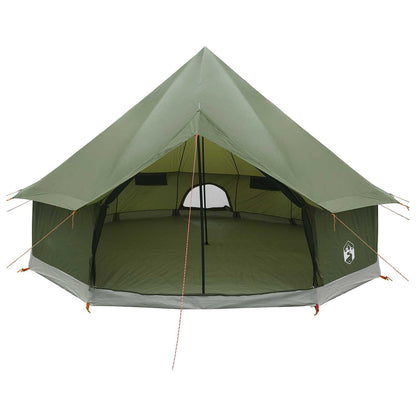 vidaXL Tipi Tent 6-Person Olive Green Polyester and Steel - 300 x 300 x 200 cm