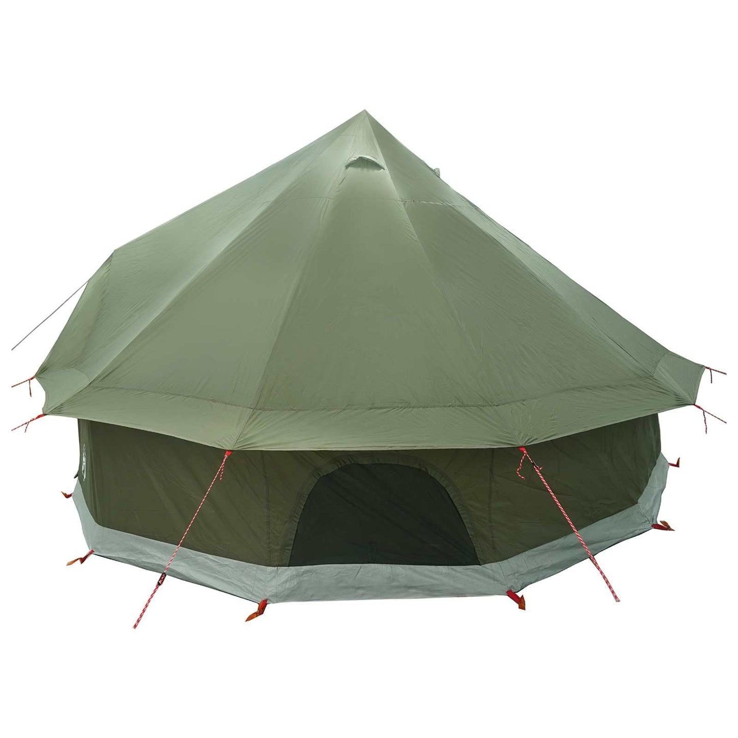 vidaXL Tipi Tent 6-Person Olive Green Polyester and Steel - 300 x 300 x 200 cm