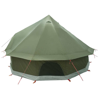 vidaXL Tipi Tent 6-Person Olive Green Polyester and Steel - 300 x 300 x 200 cm