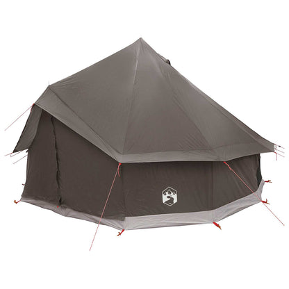 vidaXL Tipi Tent 6-Person Brown Grey Polyester and Steel - 300 x 300 x 200 cm