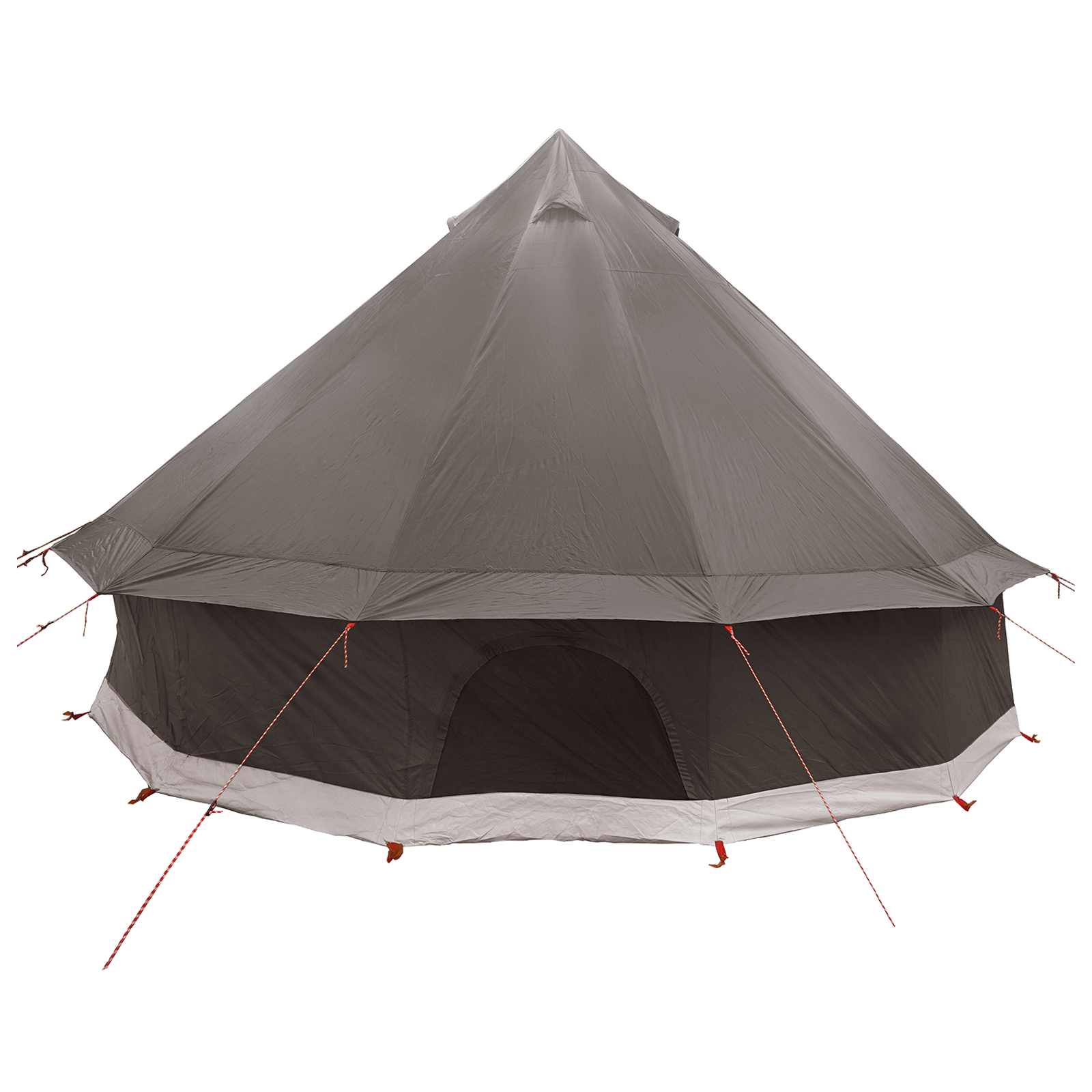 vidaXL Tipi Tent 6-Person Brown Grey Polyester and Steel - 300 x 300 x 200 cm
