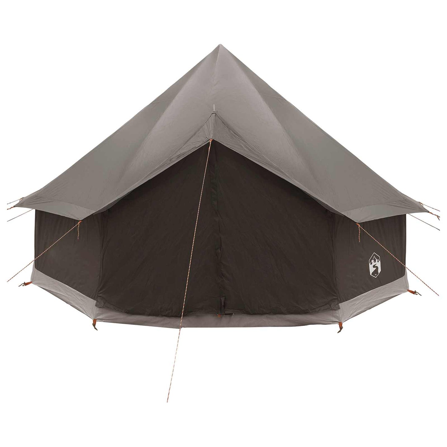 vidaXL Tipi Tent 6-Person Brown Grey Polyester and Steel - 300 x 300 x 200 cm