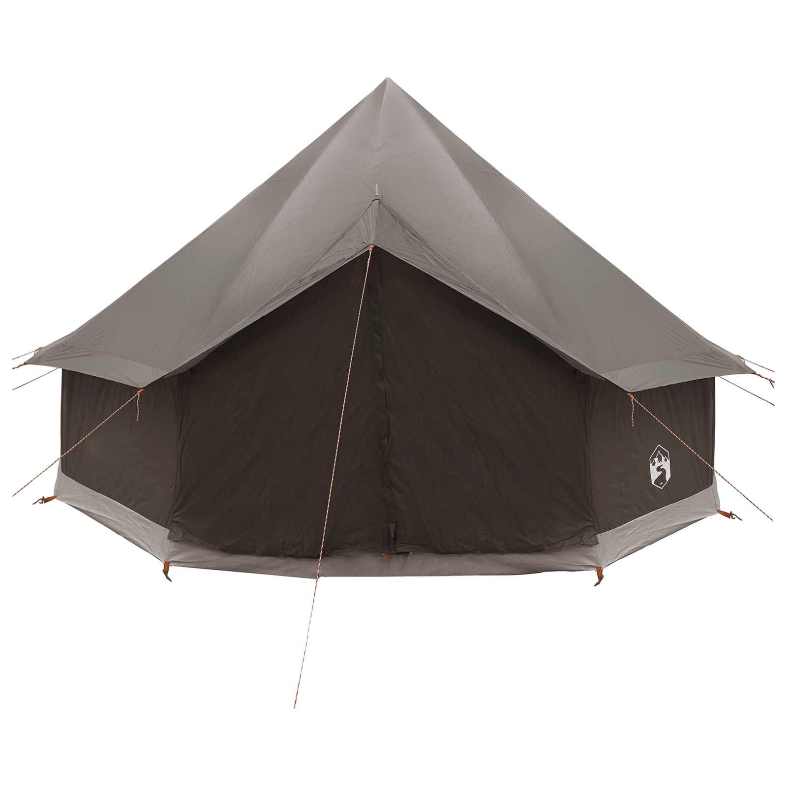 vidaXL Tipi Tent 6-Person Brown Grey Polyester and Steel - 300 x 300 x 200 cm