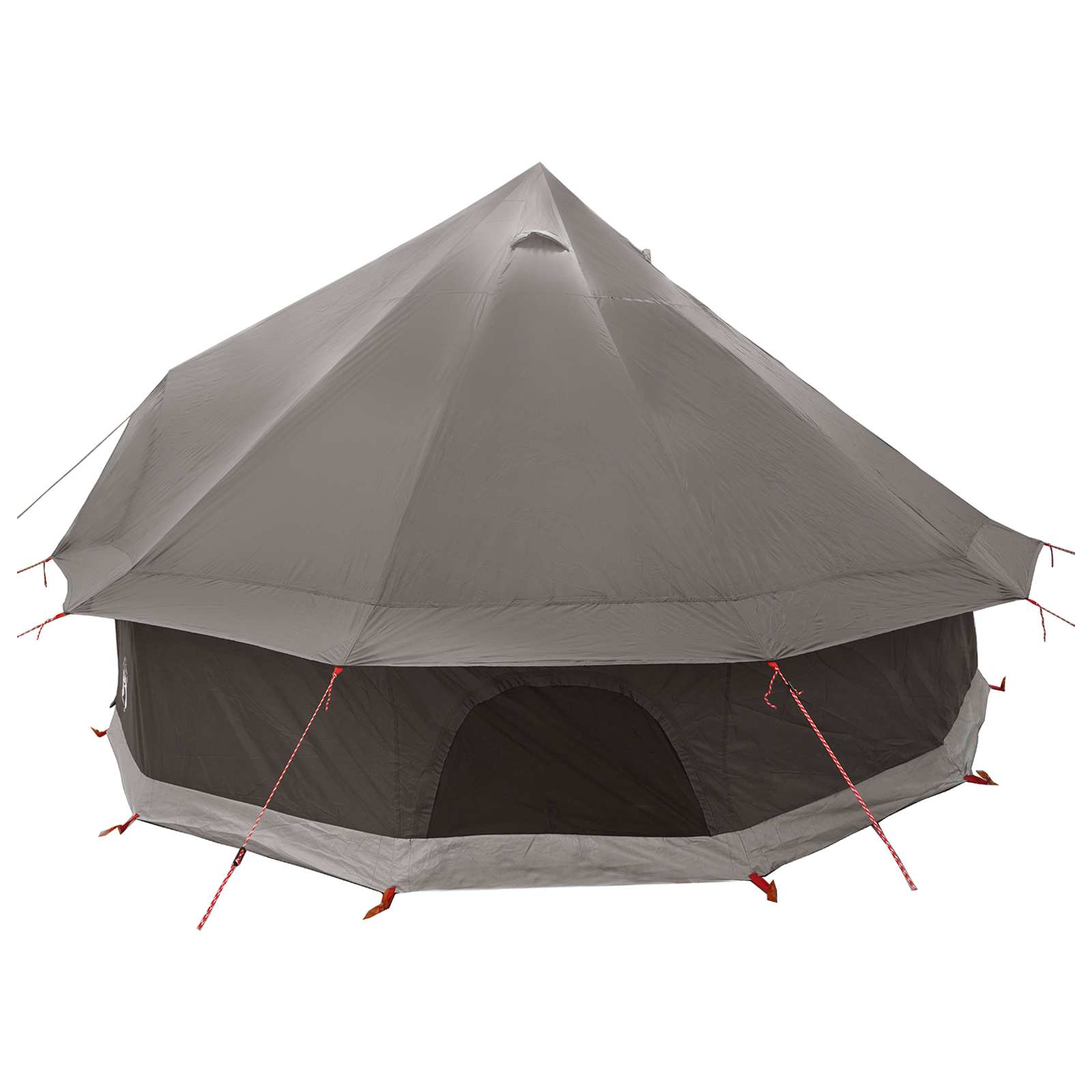 vidaXL Tipi Tent 6-Person Brown Grey Polyester and Steel - 300 x 300 x 200 cm