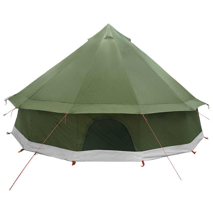 vidaXL Tipi Tent 8-Person Olive Green Polyester and Steel - 400 x 400 x 250 cm