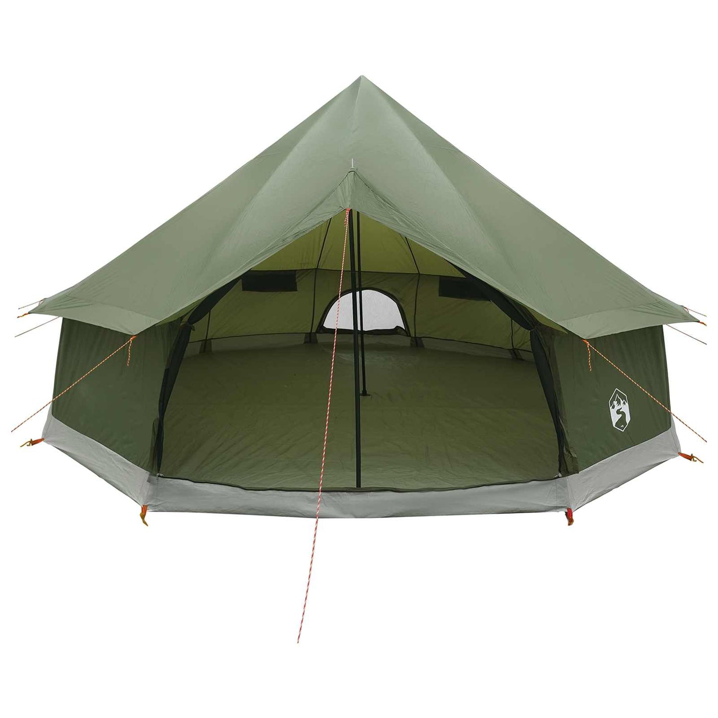 vidaXL Tipi Tent 8-Person Olive Green Polyester and Steel - 400 x 400 x 250 cm