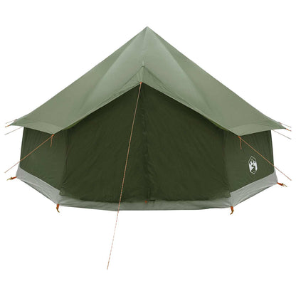 vidaXL Tipi Tent 8-Person Olive Green Polyester and Steel - 400 x 400 x 250 cm
