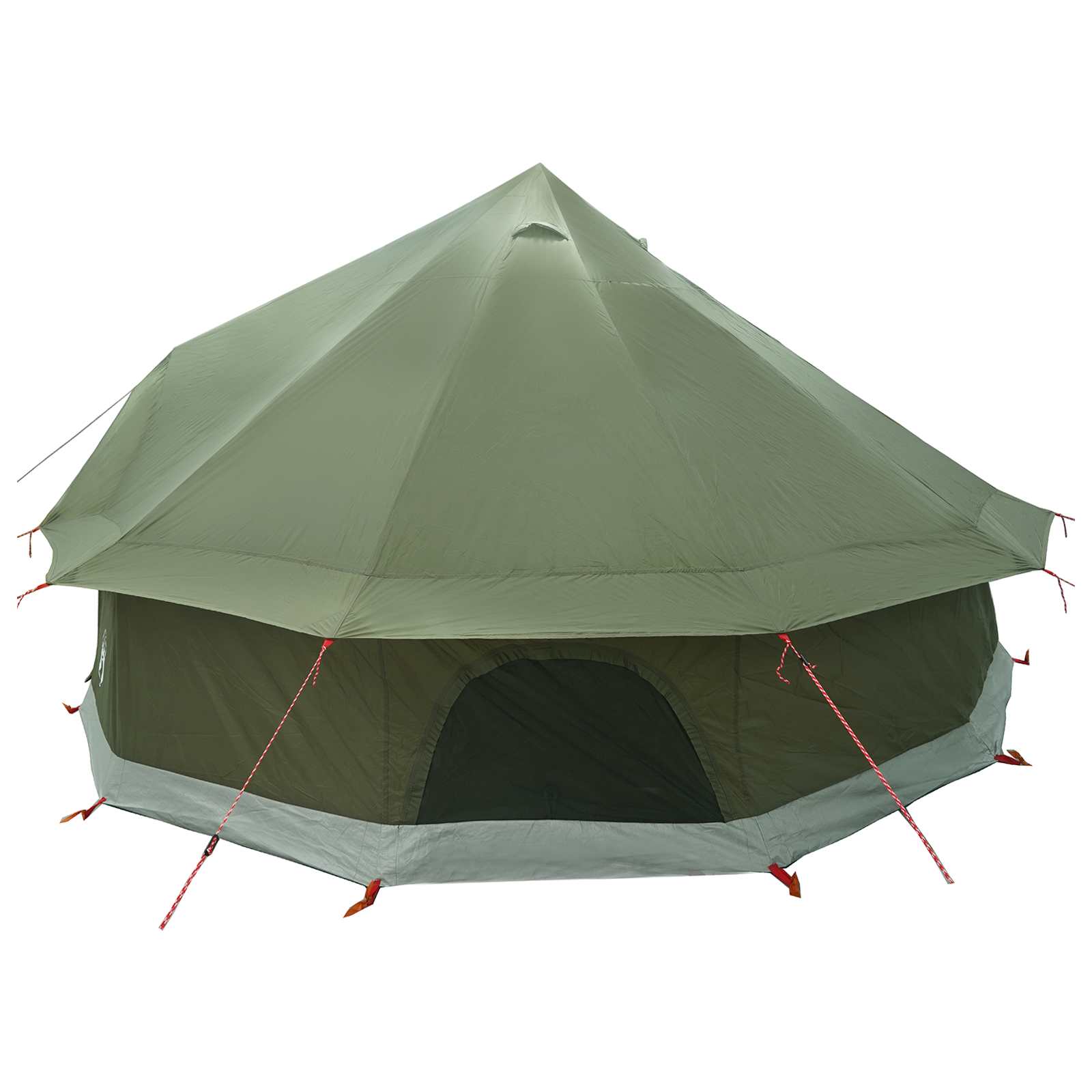 vidaXL Tipi Tent 8-Person Olive Green Polyester and Steel - 400 x 400 x 250 cm