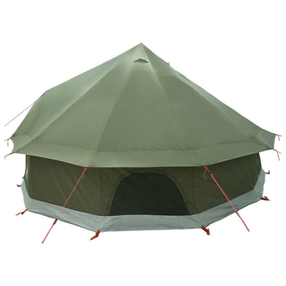 vidaXL Tipi Tent 8-Person Olive Green Polyester and Steel - 400 x 400 x 250 cm